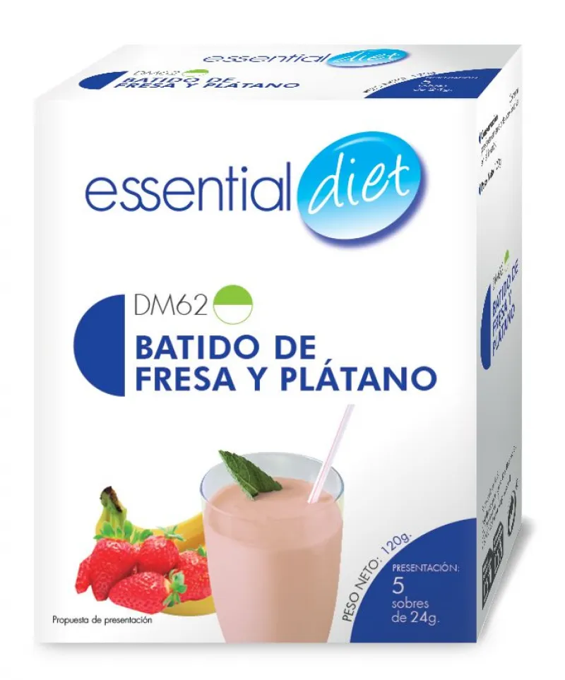 Batido de fresa y plátano (5 raciones).-DM62