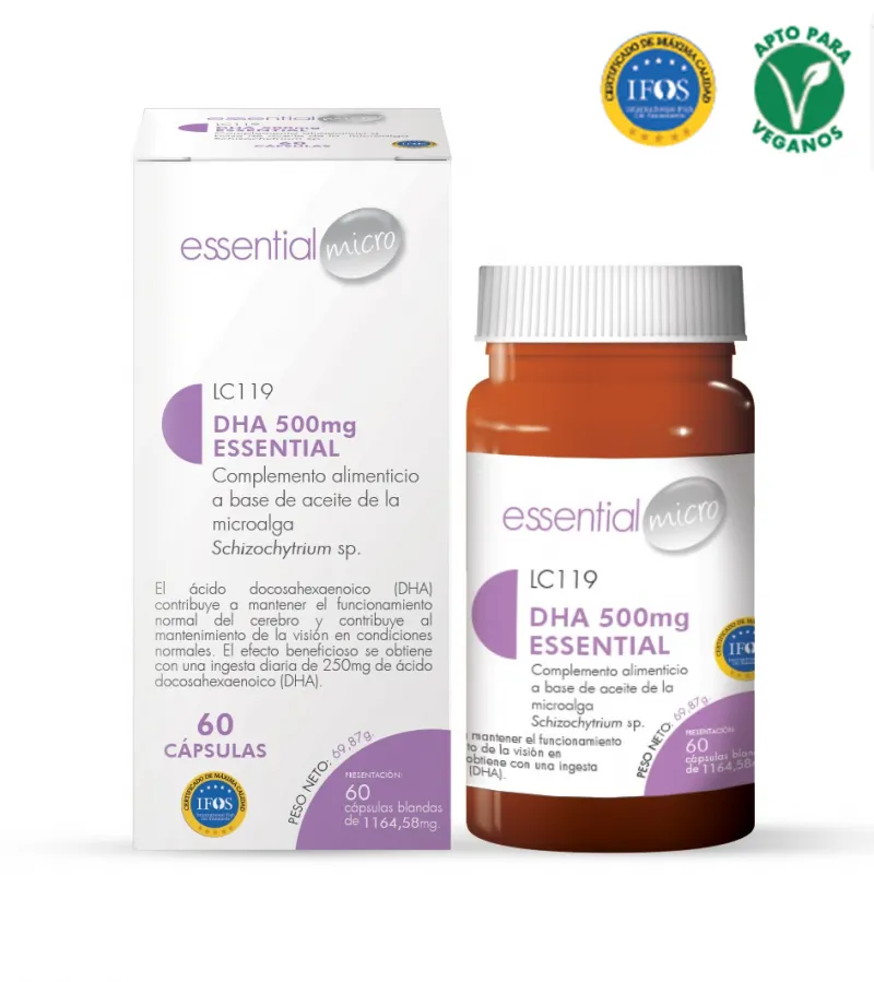 DHA 500mg ESSENTIAL (60 perlas) -LC119 DHA 500mg ESSENTIAL (60 perlas) -LC119