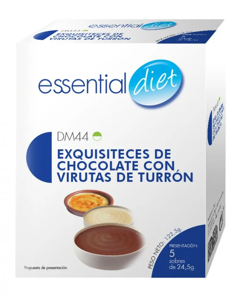 Exquisiteces de chocolate con virutas de turrón (5 raciones).-DM44