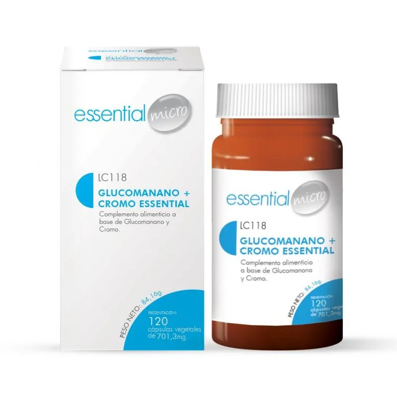 GLUCOMANANO + CROMO ESSENTIAL (120 CAPS) -LC118 GLUCOMANANO + CROMO ESSENTIAL (120 CAPS) -LC118