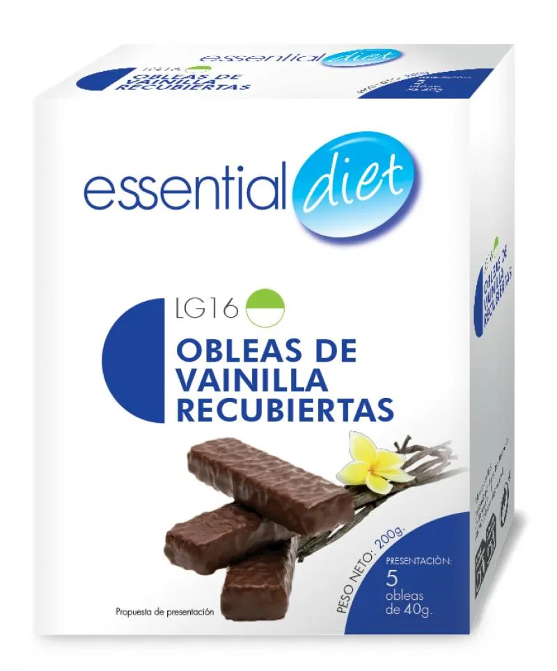 Obleas de vainilla recubiertas gama verde (5 raciones).-LG16