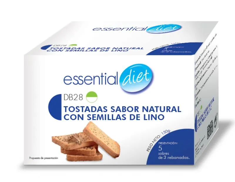 TOSTADAS DE PAN NATURAL CON SEMILLAS DE LINO (5 raciones)-DB28 TOSTADAS DE PAN NATURAL CON SEMILLAS DE LINO (5 raciones)-DB28